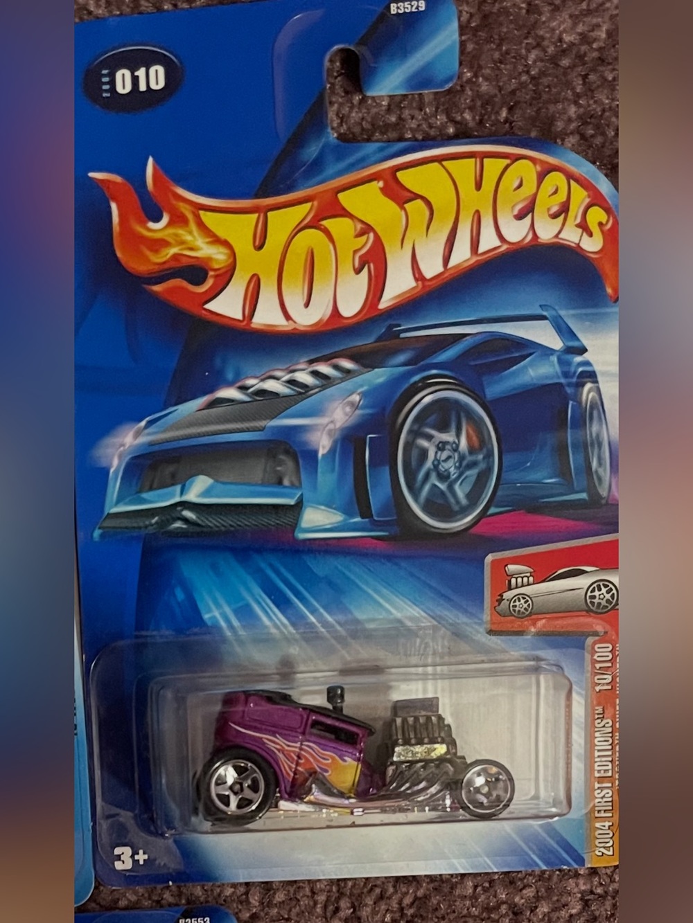 Hot Wheels Diecast  Purple & Yellow Flame, #10 Tuned Shift Kicker !   New!!